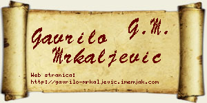 Gavrilo Mrkaljević vizit kartica